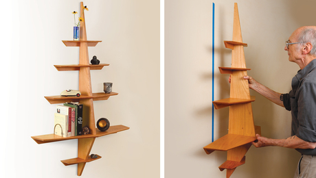 Ship-inspired wall shelf