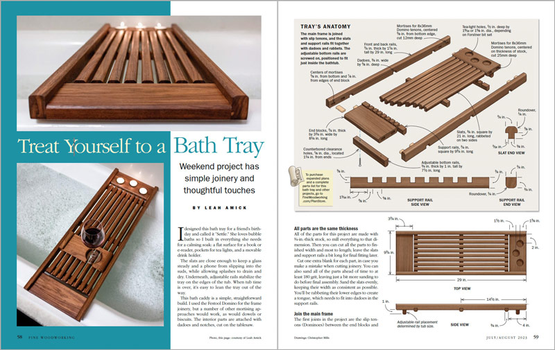 Build an Elegant Wooden Bath Tray