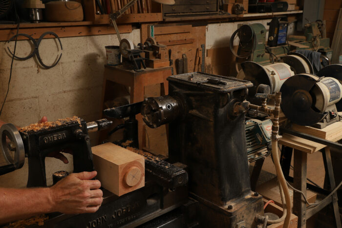 Turning a temporary tenon