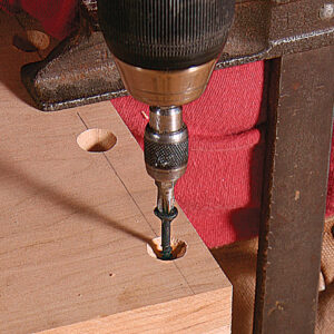 Then drive the screw. Accurate, tight, split-free screw joints result from proper predrilling.